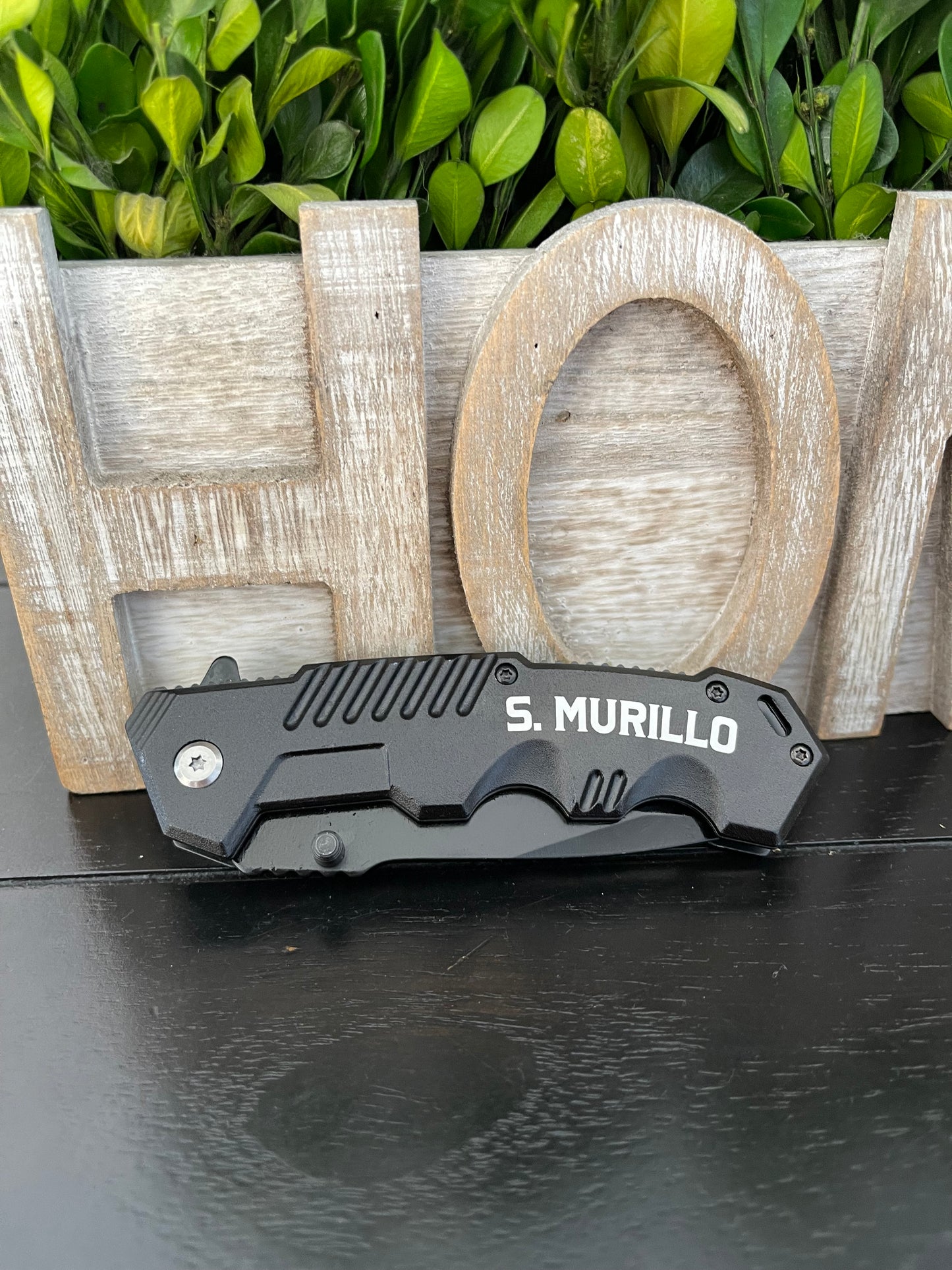 Pocket knife laser engraved