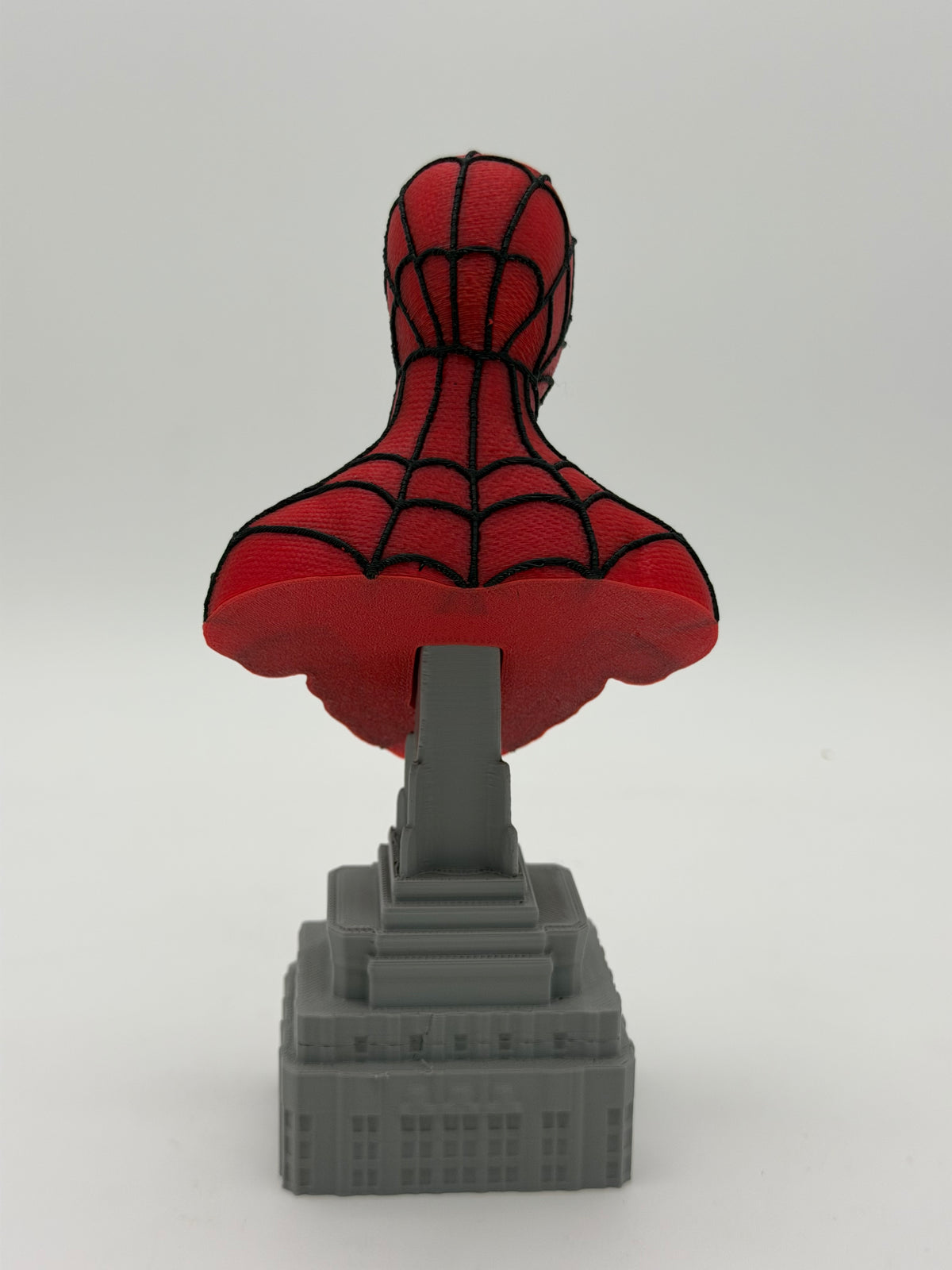 3D printed Spider Man bust statue multicolor print